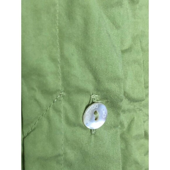 Y2K D & G. DOLCE & GABBANA. Green Tuxedo Blouse. Extra Large. AS IS. STAINED - Picture 3 of 10